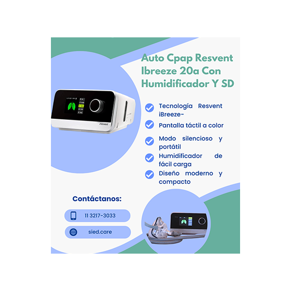 Auto CPAP con humidificador Resvent Ibreeze 20A - Imagen 2