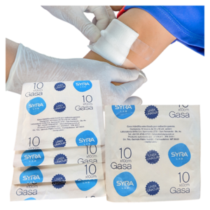 Gasas estériles Syra 10x10 cm - Pack x 10 sobres